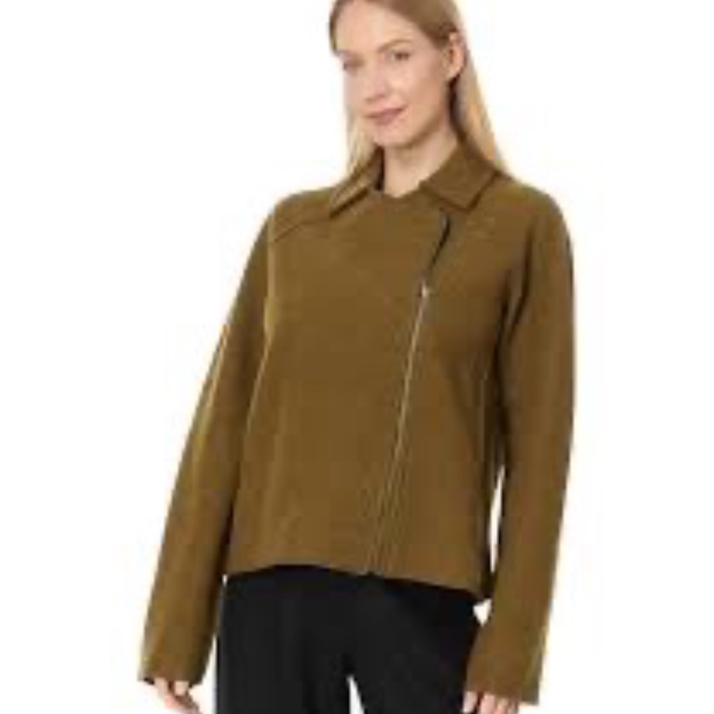 Eileen Fisher Lightweight Wool Jacket Gold Leaf Small